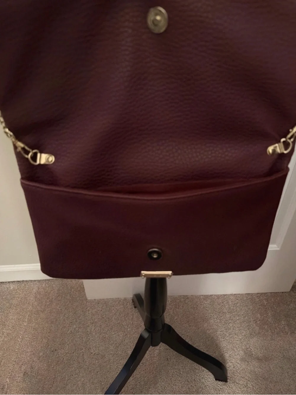 Nine West Women's Fold-Over Chain Shoulder Bag - Burgundy